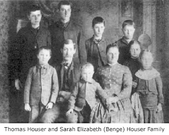 Family of Sarah Elizabeth (Benge) Howser and Thomas Howser