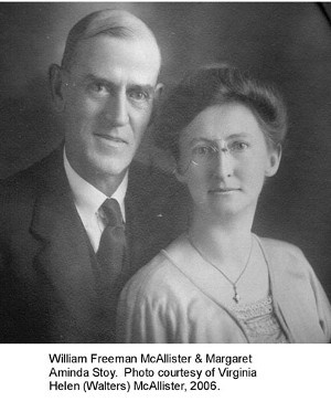 William McAllister and Margaret Aminda (Stoy) McAllister